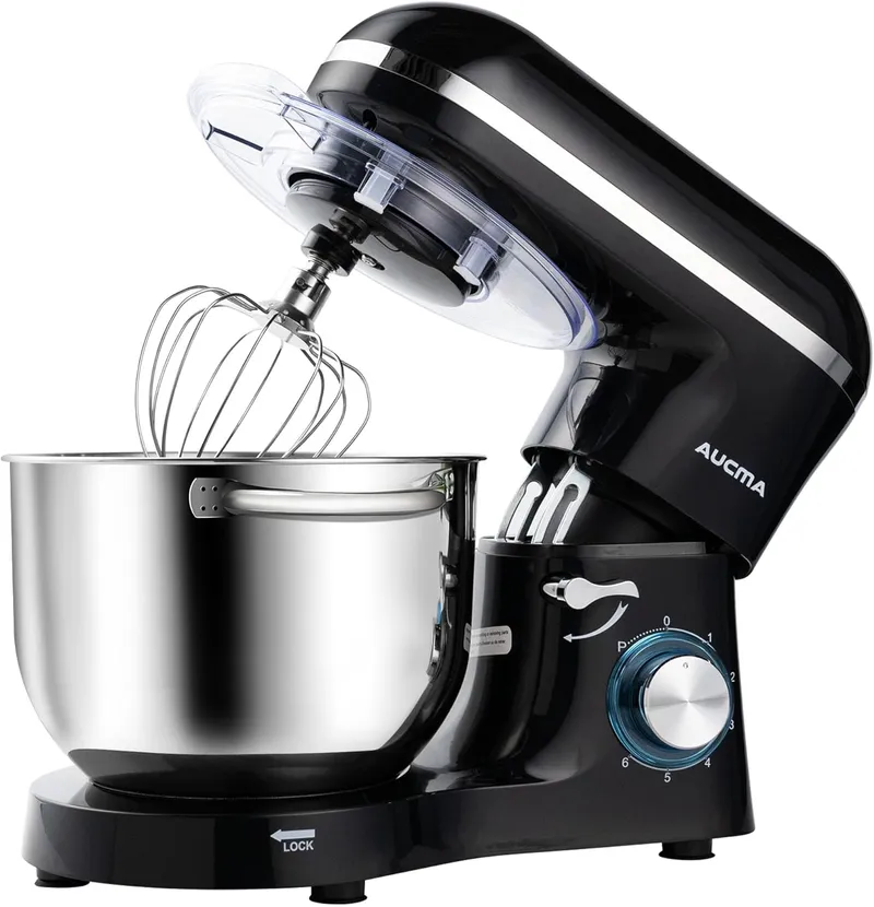 Aucma Stand Mixer,6.5-QT 660W 6-Speed Tilt-Head Food Mixer